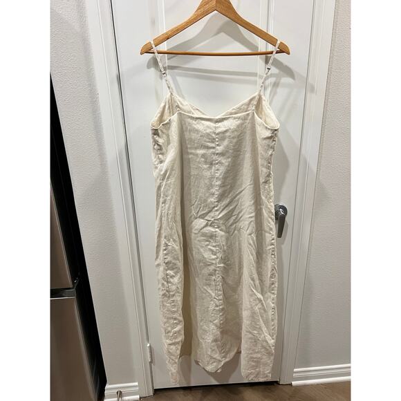 Reformation Giselle Linen Dress in Cream size XL - Picture 2 of 7